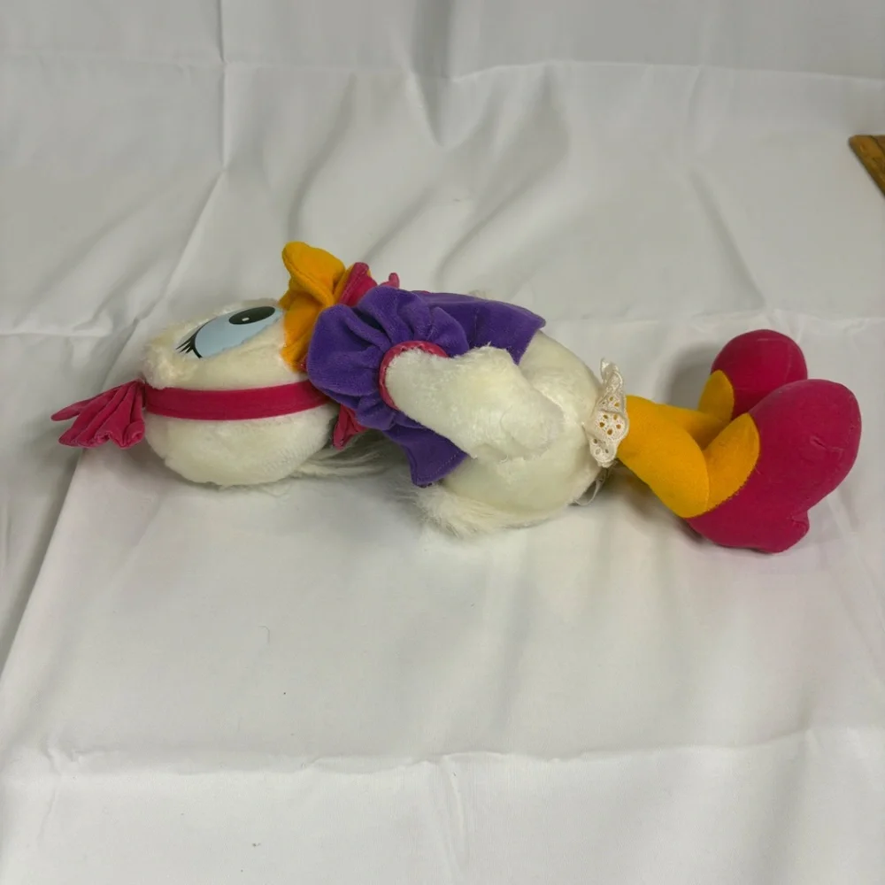 Vtg Daisy Duck Walt Disney World Stuffed Plush Animal Toy Disneyland Parks 1990s - Picture 3 of 9